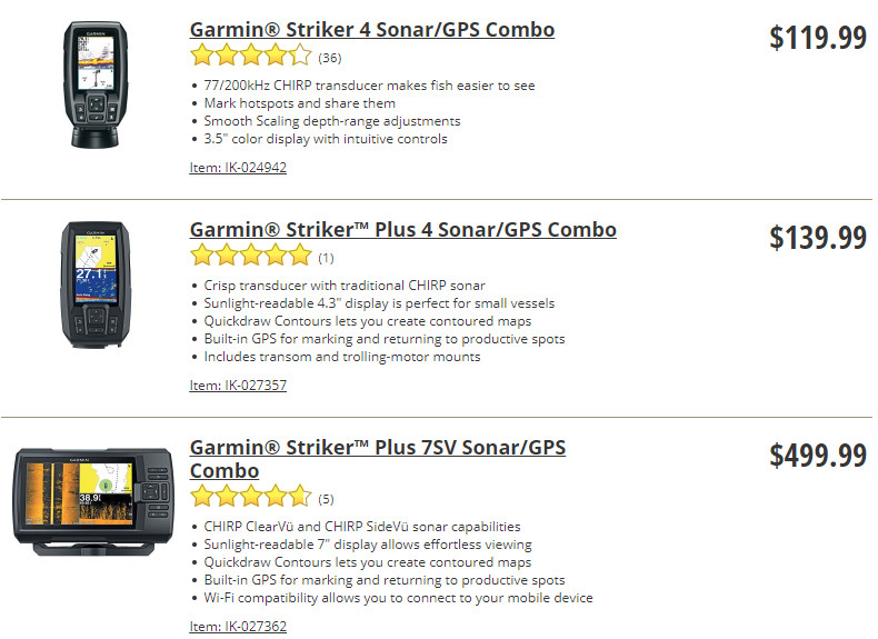 Garmin Striker Plus 4 Sonar GPS Combo Fish Finder