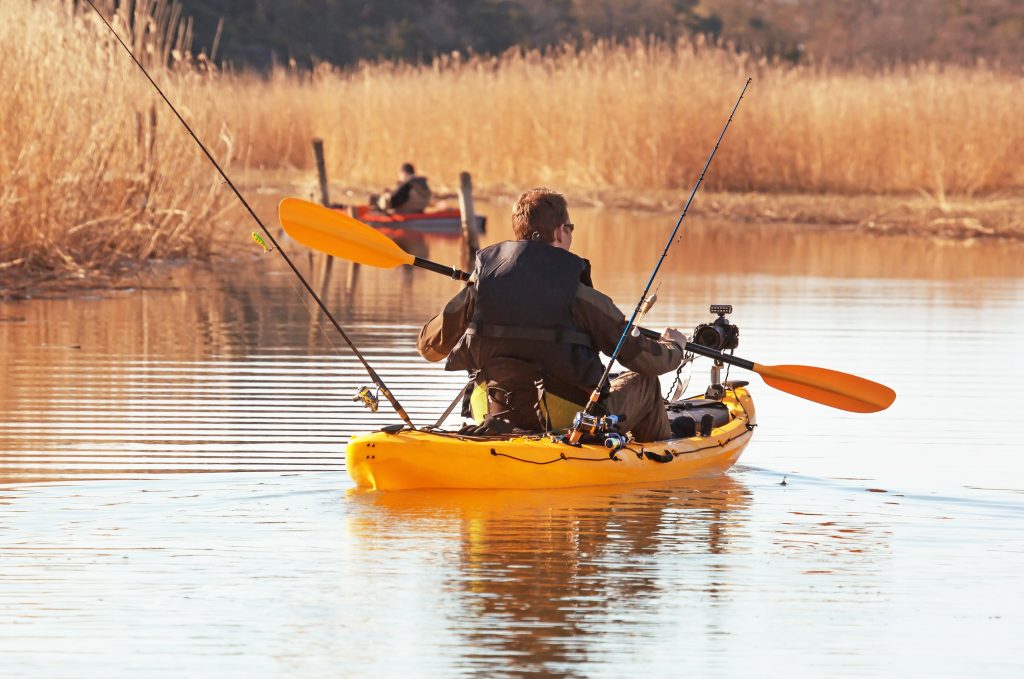 two fishing pole holders kayak