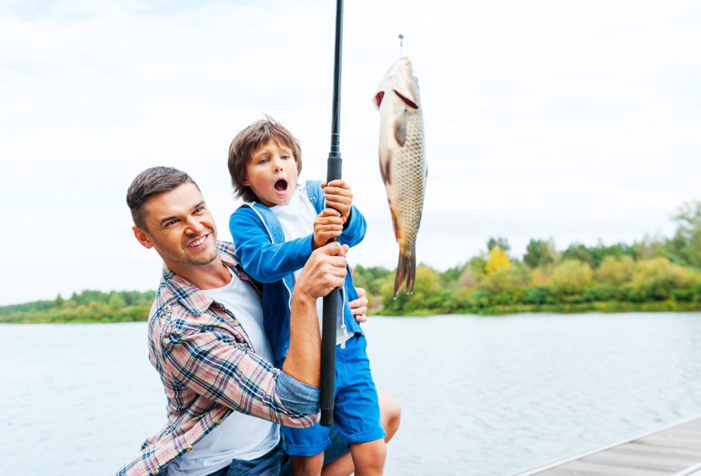 Single dad, trying to teach my 5 year old how to fish